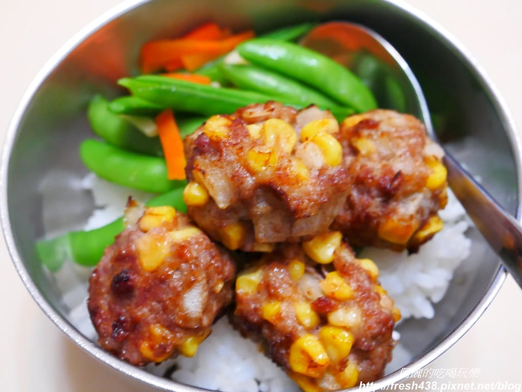 【氣炸鍋食譜】氣炸洋蔥玉米肉丸子,四樣食材,15分鐘上桌,新手零失敗食譜。 - 第9張圖 P1760278