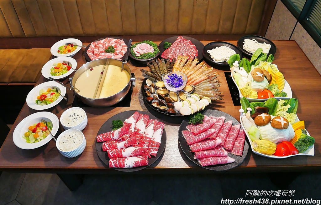 【新北美食】瀧鍋物製造所,板橋必吃頂級鍋物,A5霜降和牛、西班牙依比利豬、阿根廷天使紅蝦、生食干貝太銷魂。 - 第36張圖 34