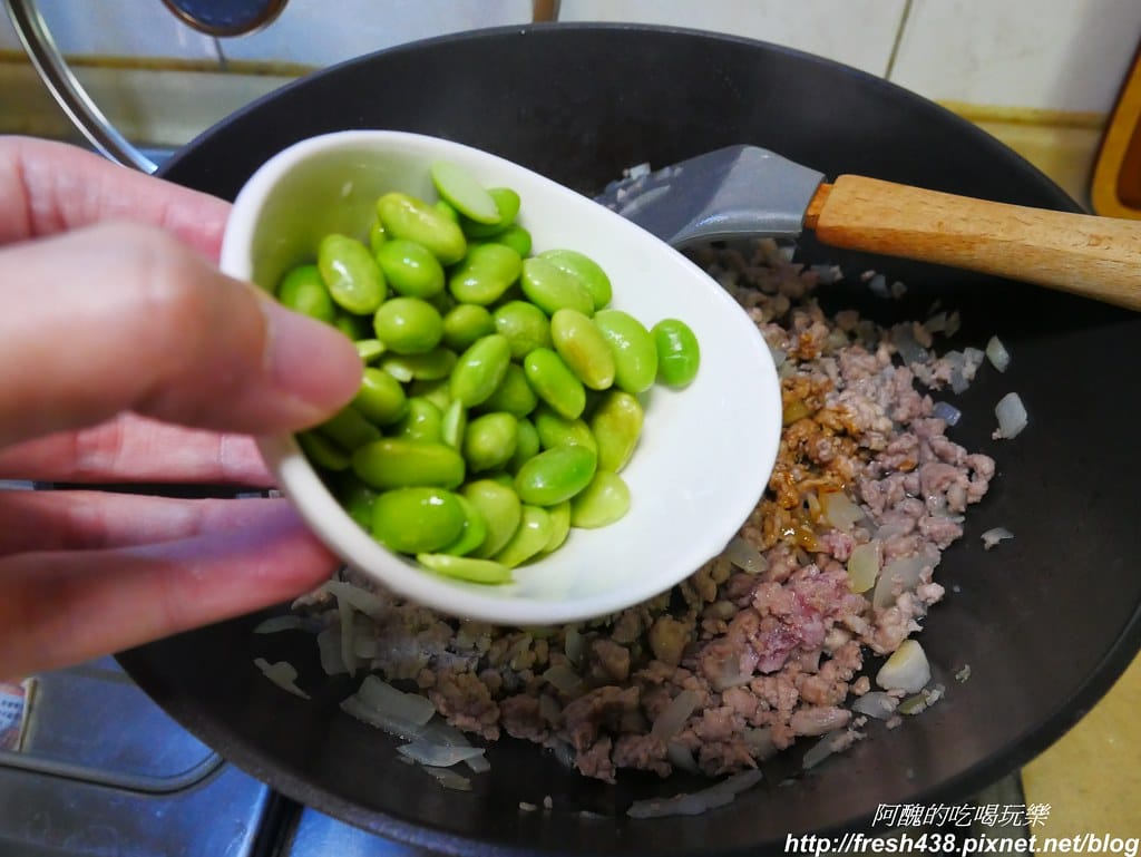【無油料理】毛豆肉燥,五分鐘完成,香噴噴好下飯。 - 第6張圖 P1850777