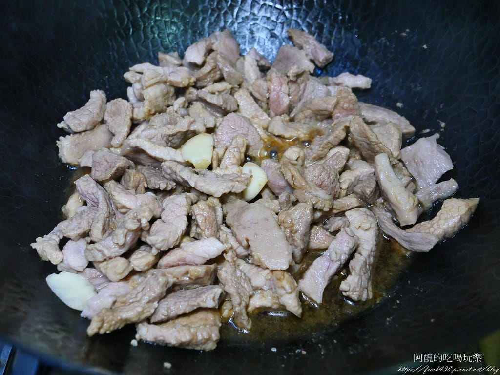 韭菜炒肉絲,香噴噴、超下飯,讓人停不了筷子。 - 第7張圖 P1044070