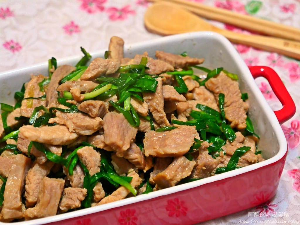 韭菜炒肉絲,香噴噴、超下飯,讓人停不了筷子。 - 第12張圖 P1044078