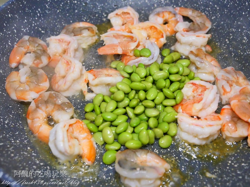 毛豆蝦仁豆腐,配色繽紛、口感彈牙,高蛋白的美味料理。 - 第10張圖 P1029736